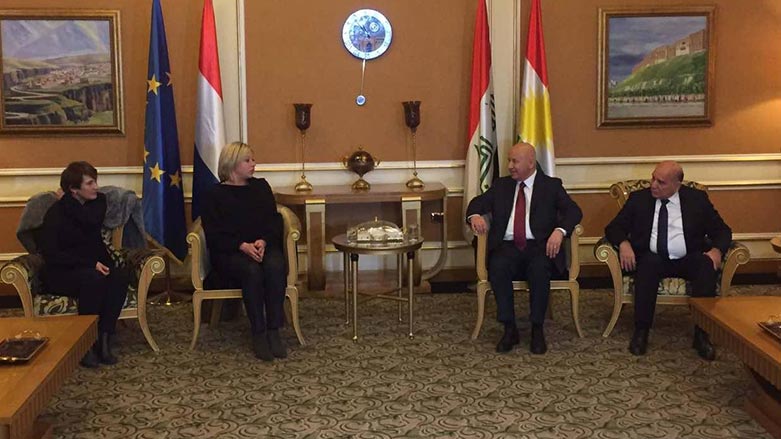 به‌ وێنه‌ و ڤيديۆ.. وه‌زيرى به‌رگرى هۆڵه‌ندا گه‌يشته‌ هه‌ولێر